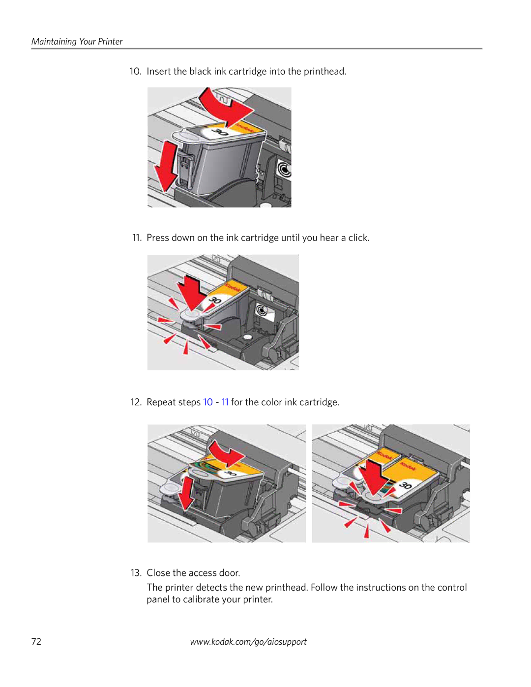 Kodak ESP 1.2 manual Maintaining Your Printer 