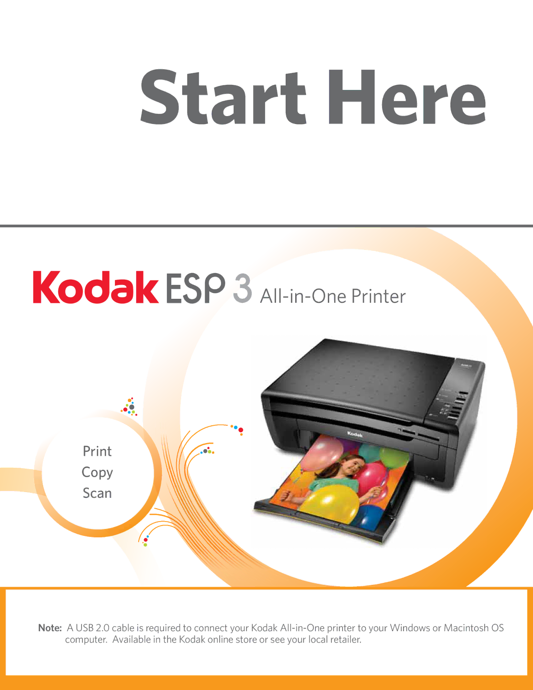 Kodak ESP 3 manual Start Here 