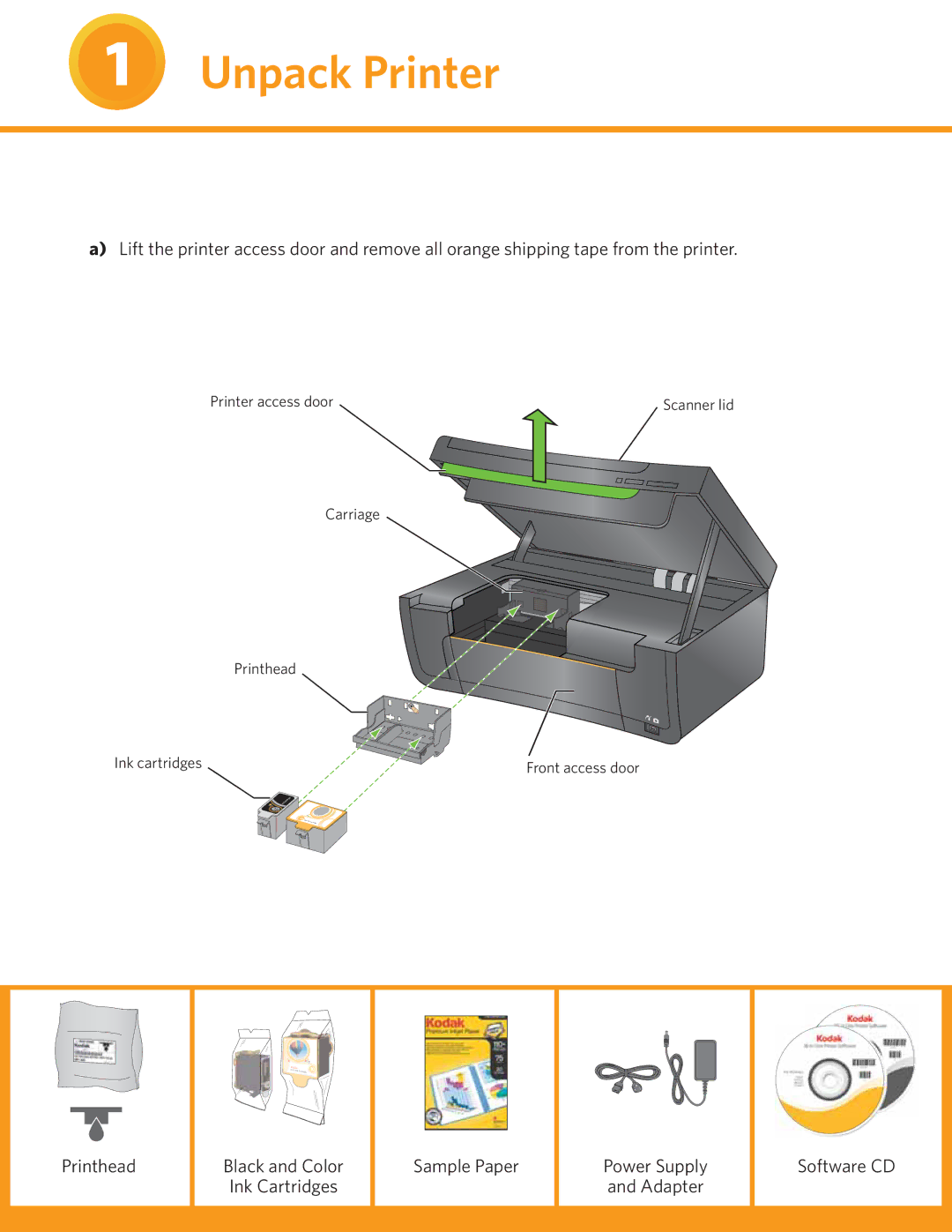 Kodak ESP 3 manual Unpack Printer 