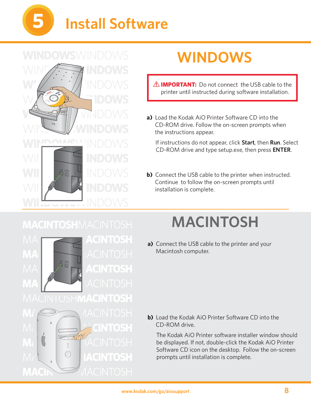 Kodak ESP 3 manual Install Software, Windows 