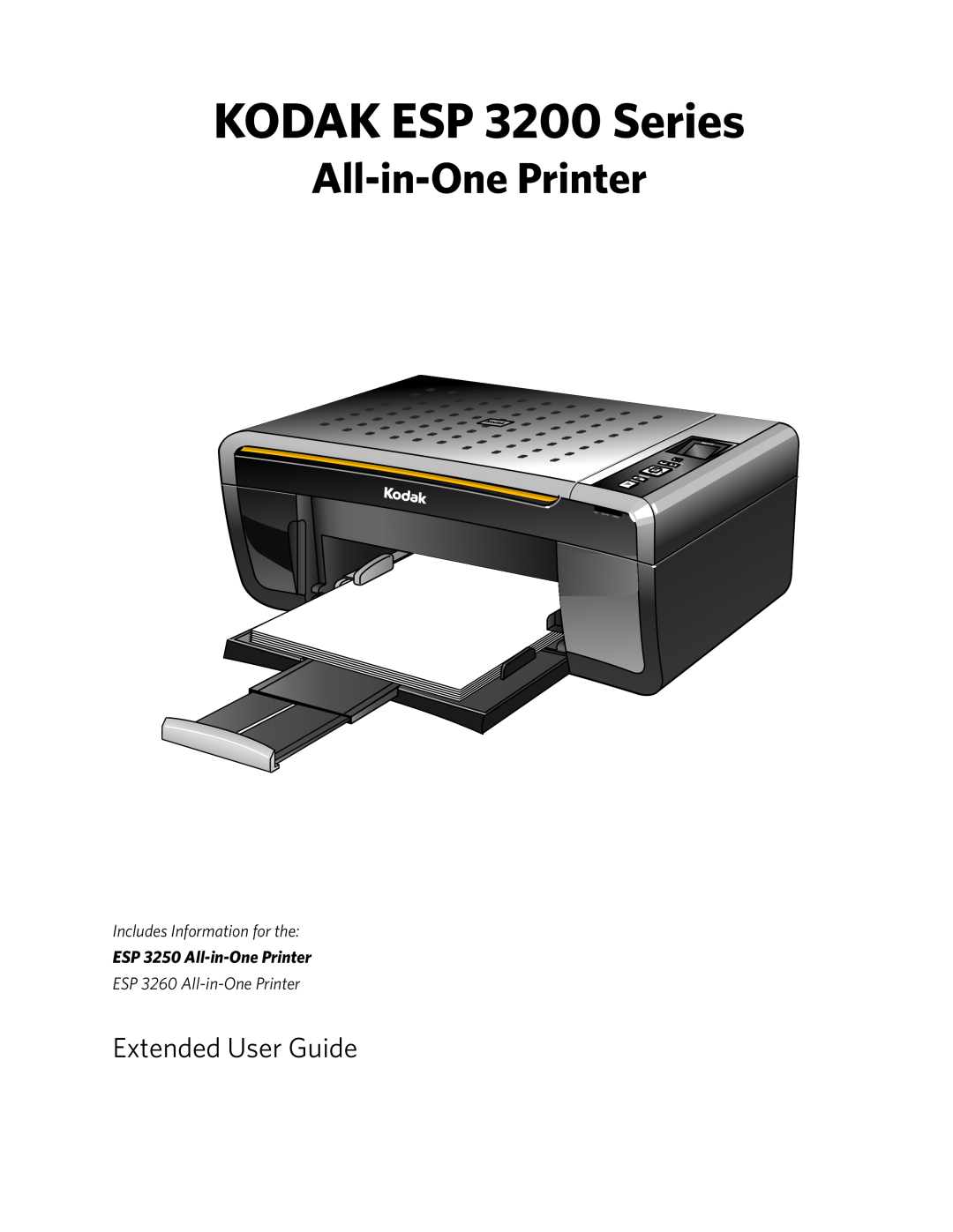 Kodak manual KODAK ESP 3200 Series, All-in-One Printer, Extended User Guide, Includes Information for the, Back H ome 