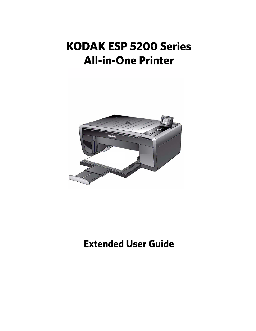 Kodak manual Kodak ESP 5200 Series All-in-One Printer, Extended User Guide 