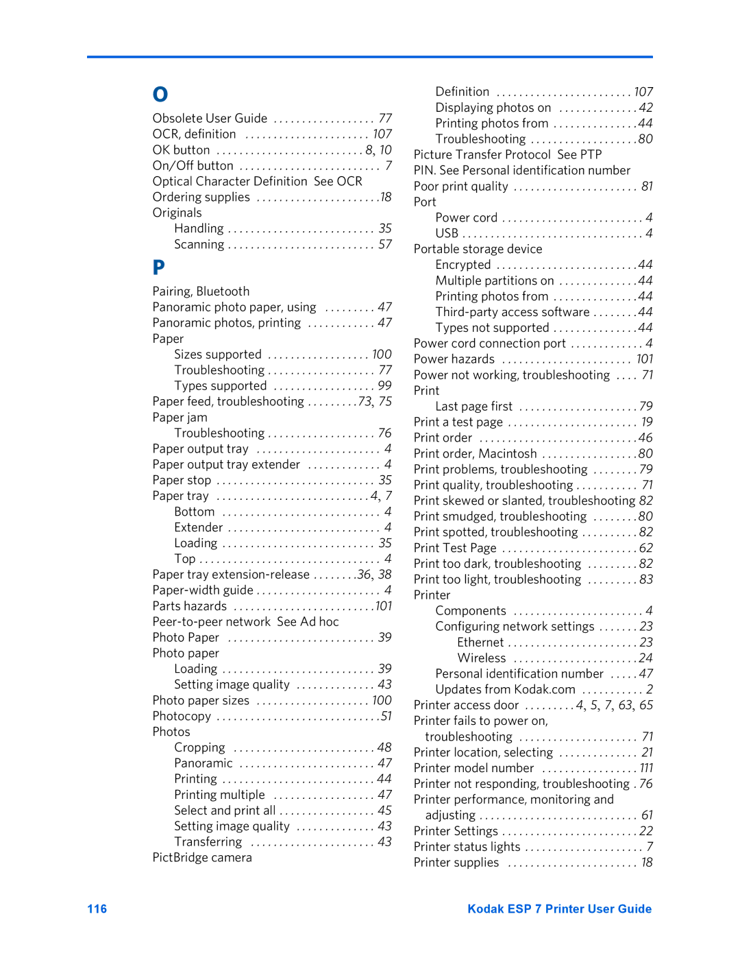 Kodak ESP 7 manual Peer-to-peer network See Ad hoc 