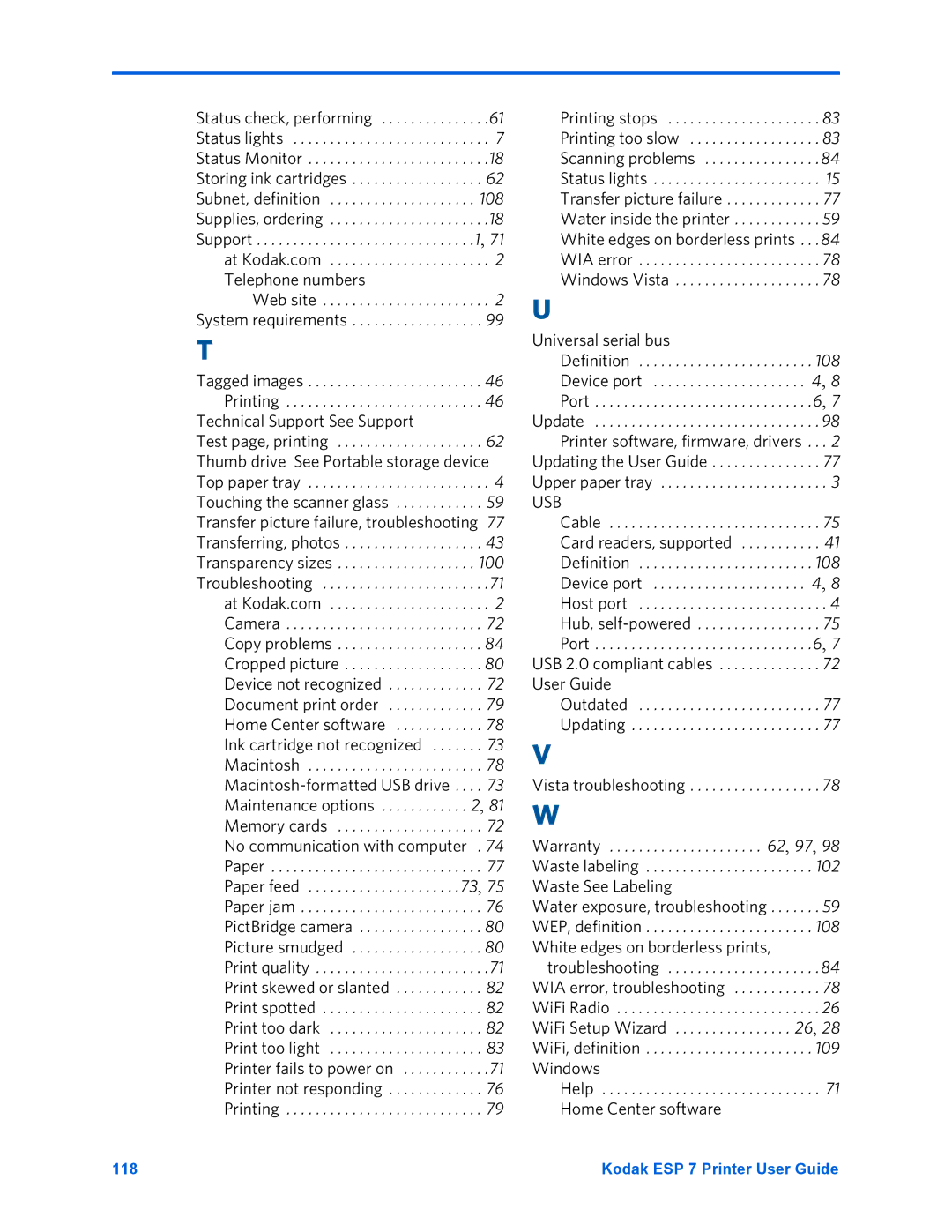 Kodak ESP 7 manual Vista troubleshooting 