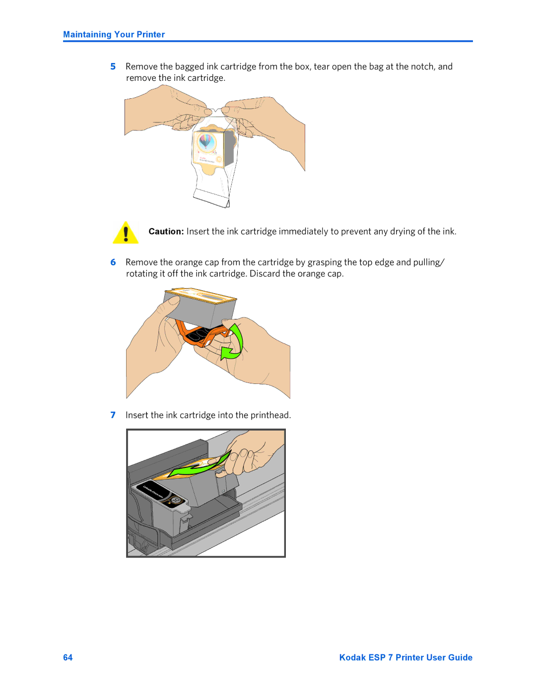 Kodak ESP 7 manual Maintaining Your Printer 