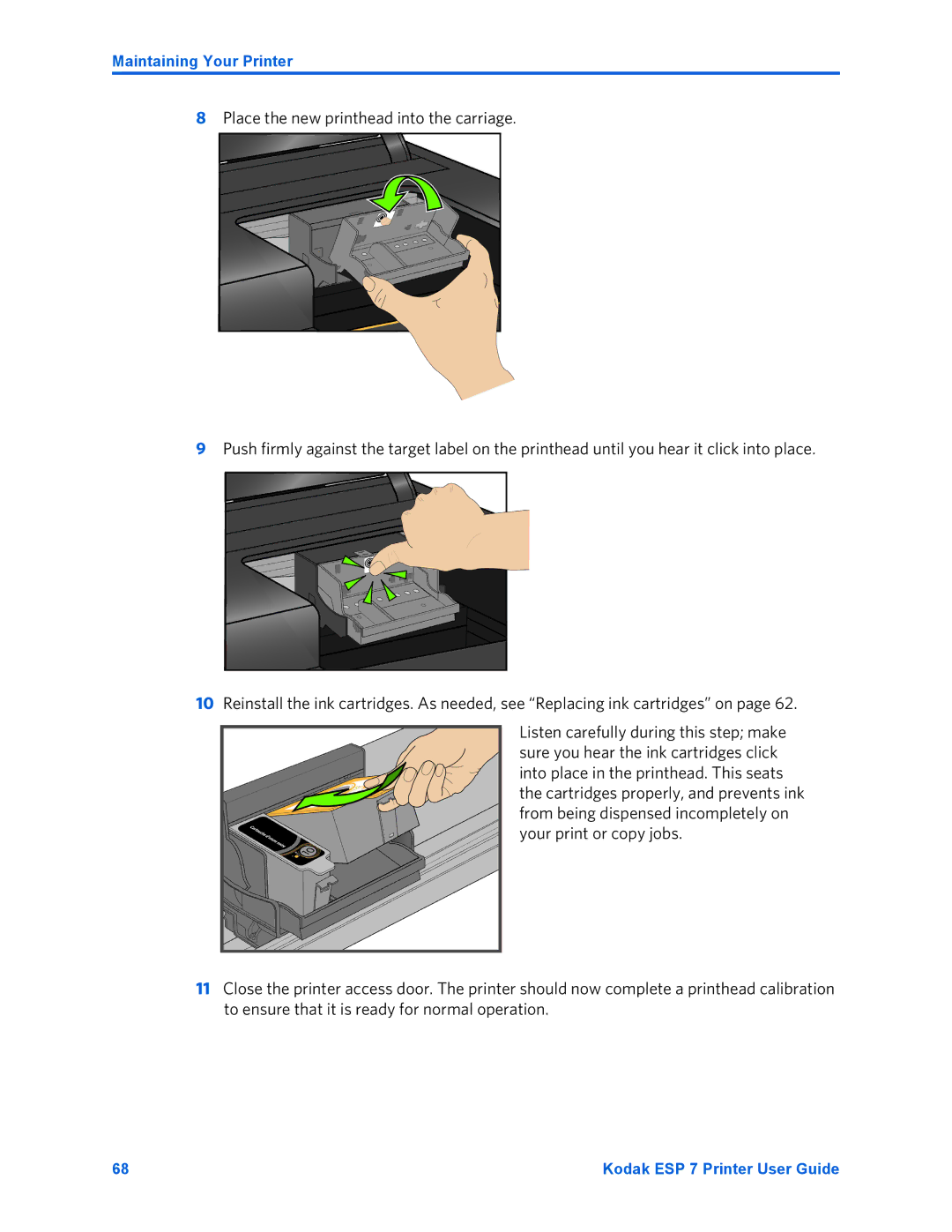 Kodak ESP 7 manual Maintaining Your Printer 