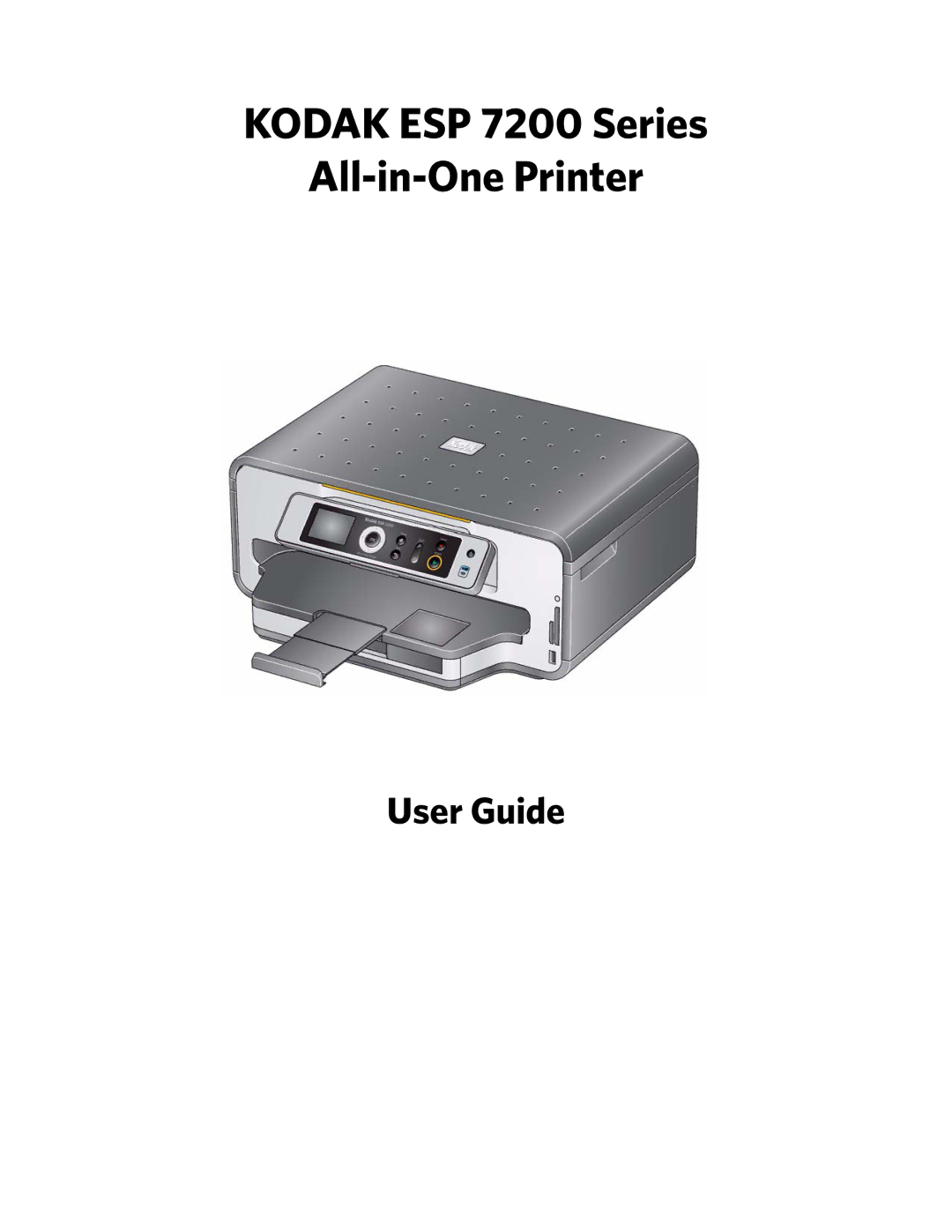 Kodak manual Kodak ESP 7200 Series All-in-One Printer, User Guide 