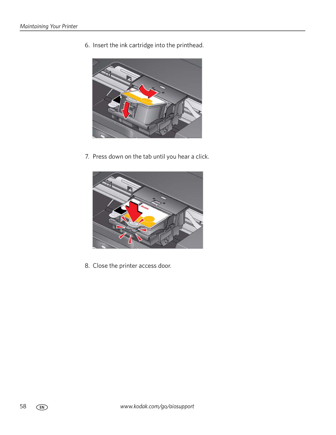 Kodak ESP 7200 Series manual Maintaining Your Printer 