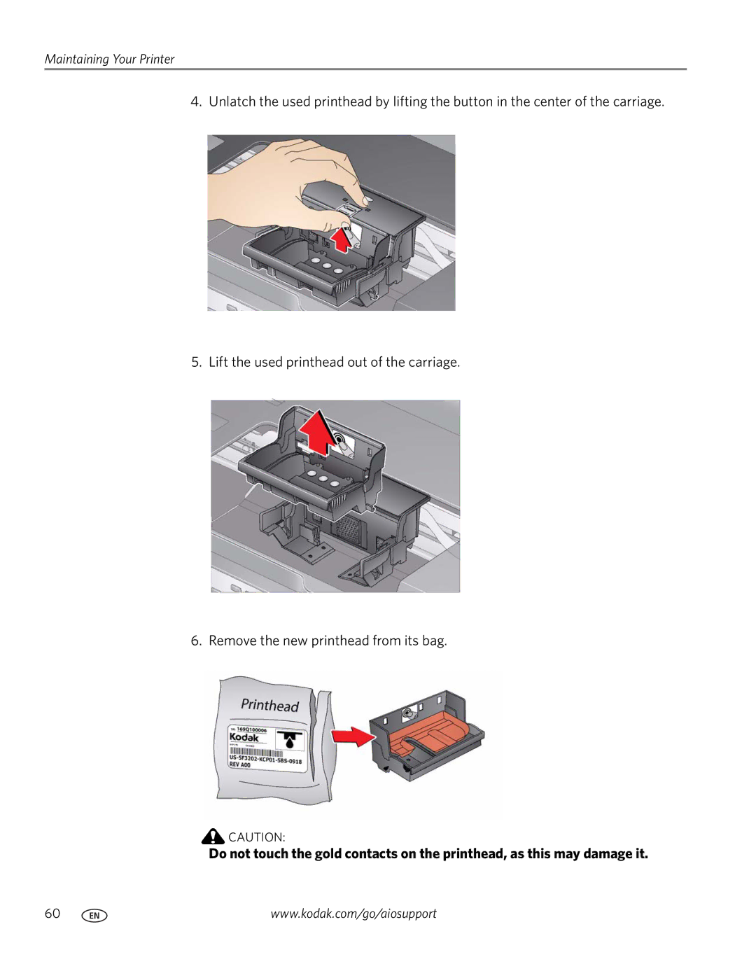 Kodak ESP 7200 Series manual Maintaining Your Printer 