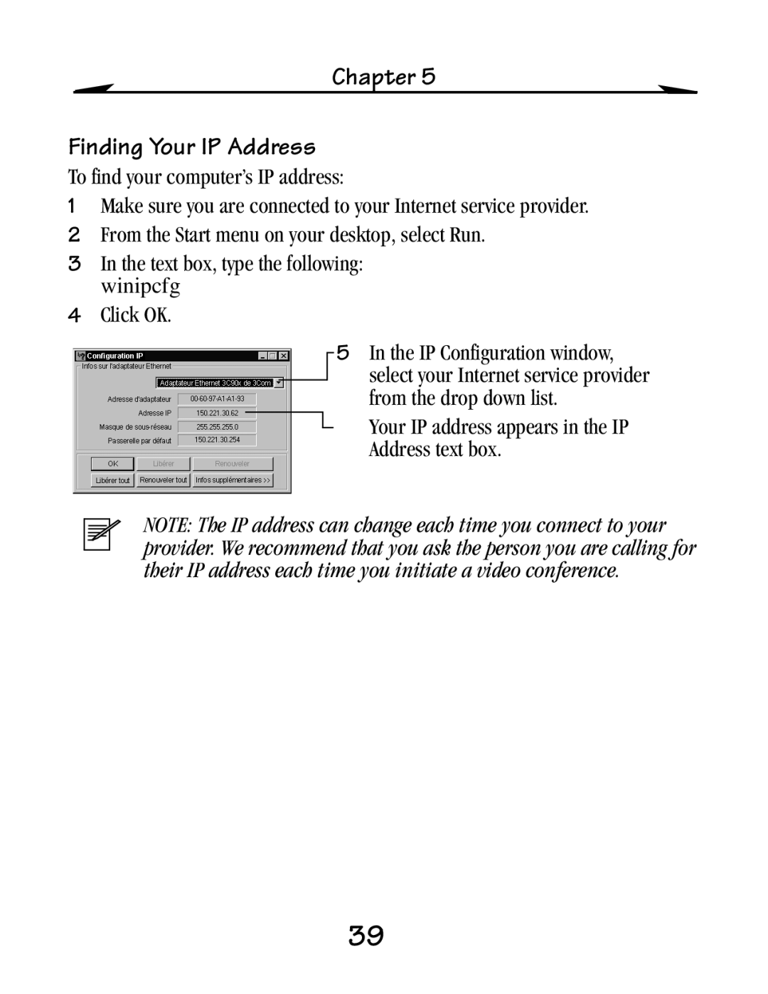 Kodak EZ 200 manual Chapter Finding Your IP Address 