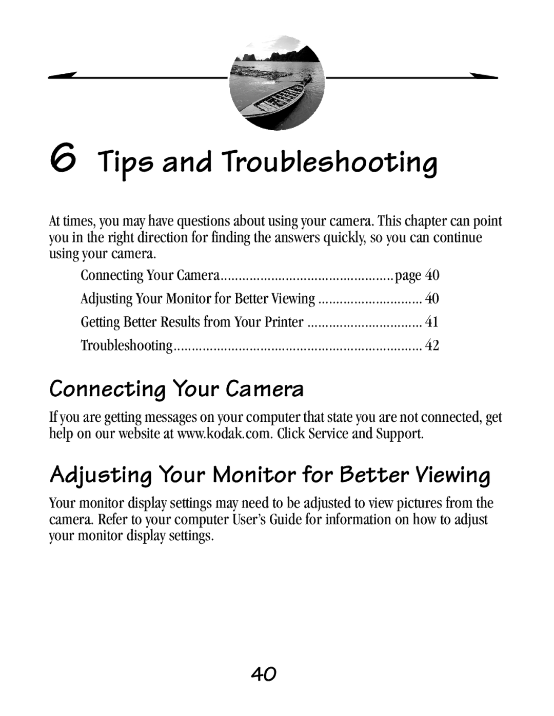 Kodak EZ 200 manual Tips and Troubleshooting, Connecting Your Camera 