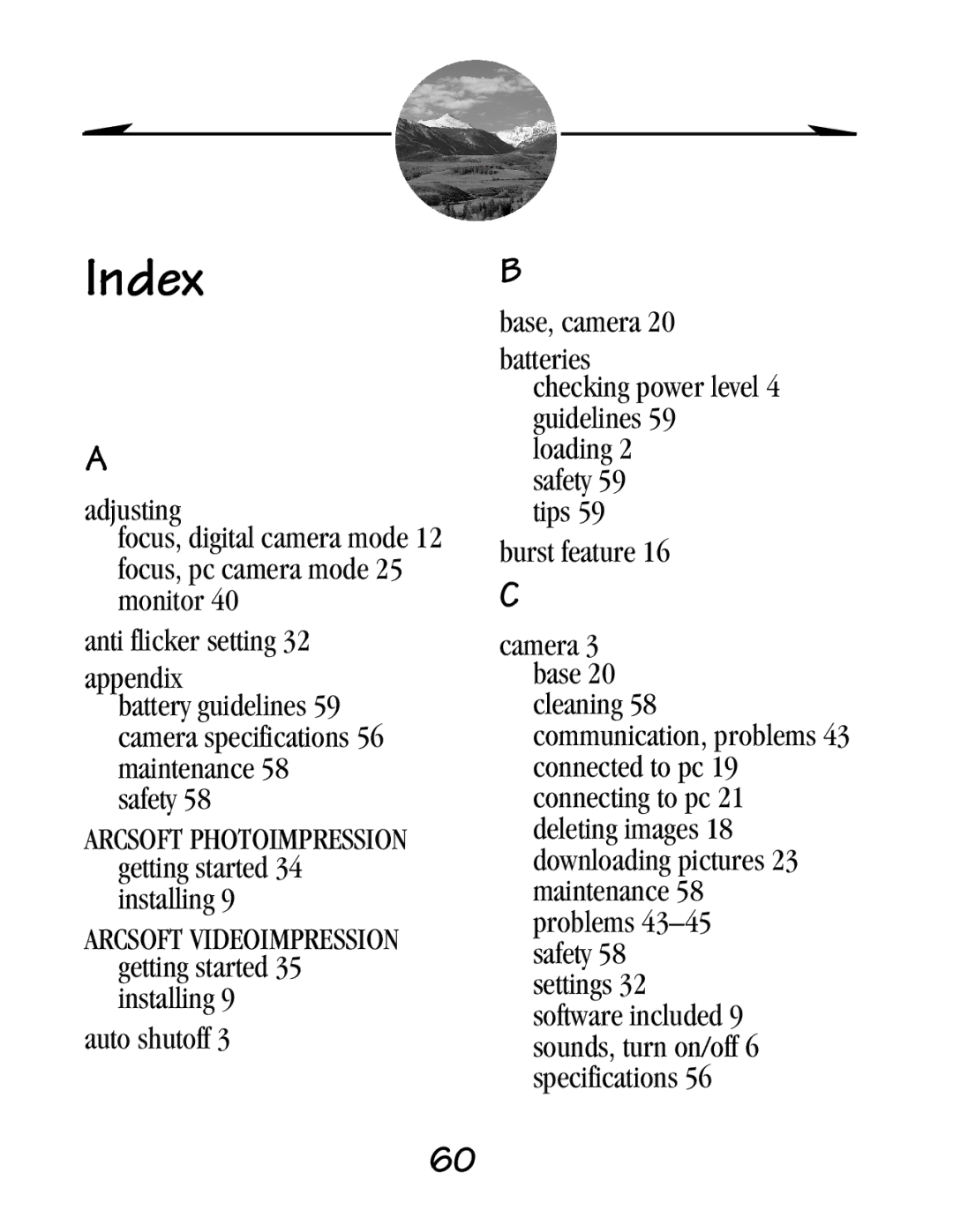 Kodak EZ 200 manual Index 