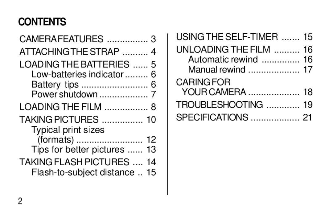 Kodak F320/F330 manual Contents 