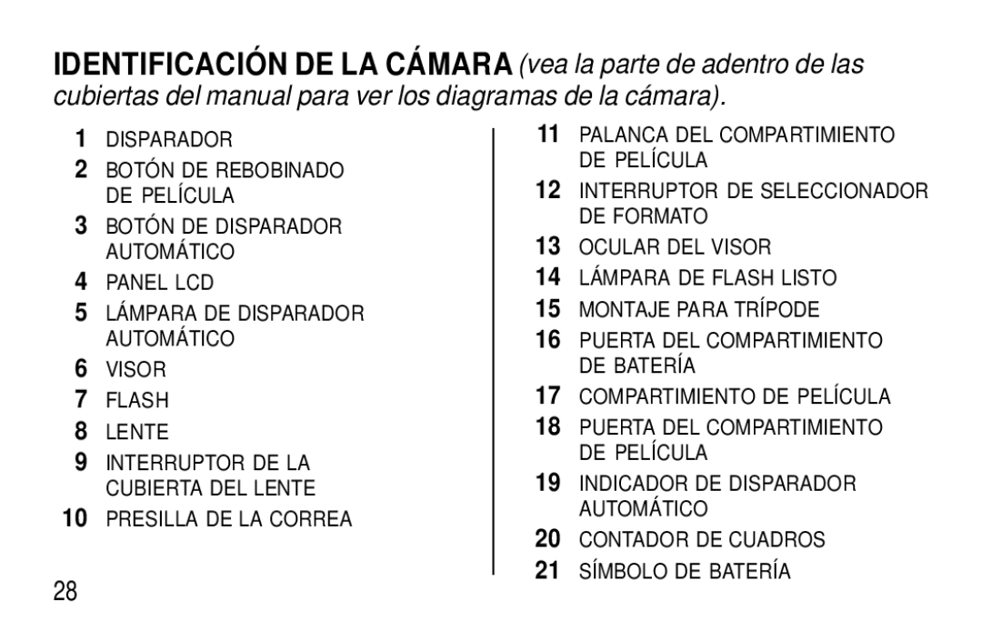 Kodak F350 manual Compartimiento DE Película 