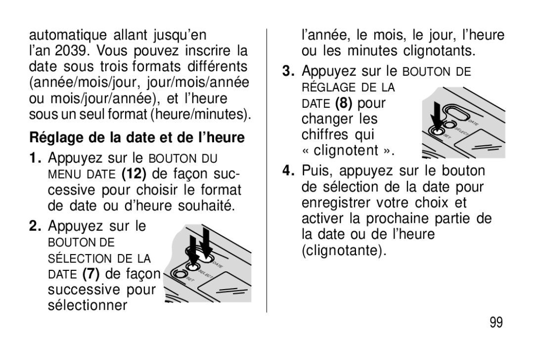 Kodak F600Zoom manual Réglage de la date et de l’heure 