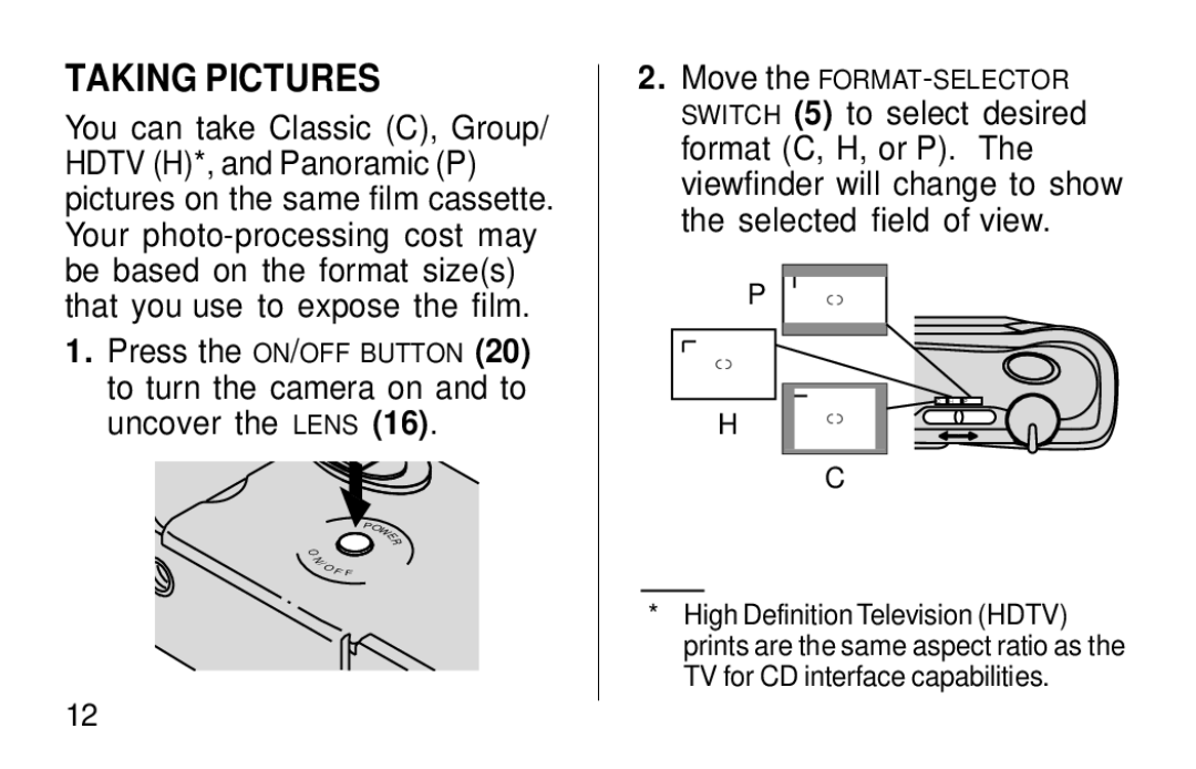 Kodak F600Zoom manual Taking Pictures 