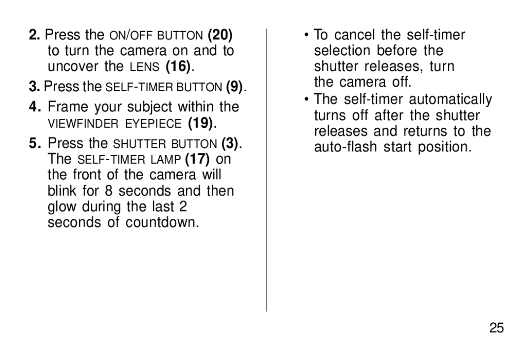 Kodak F600Zoom manual Press the SELF-TIMER Button 