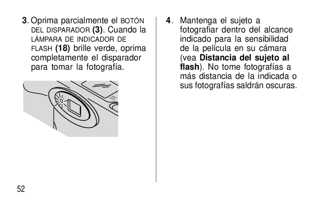 Kodak F600Zoom manual Lámpara DE Indicador DE 