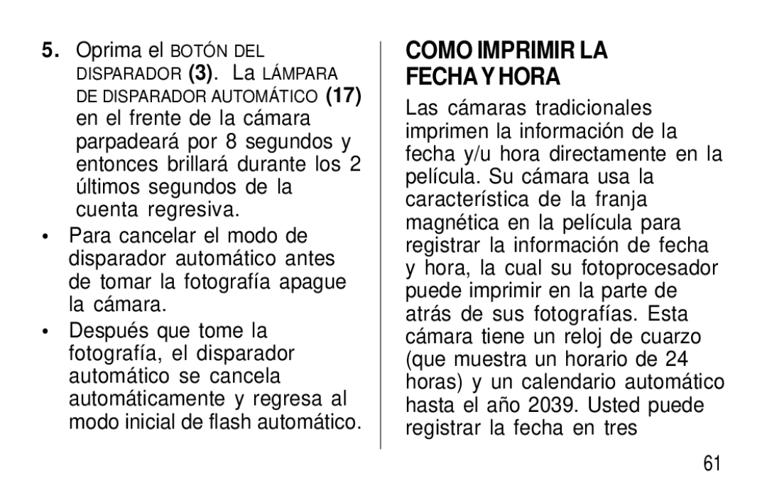 Kodak F600Zoom manual Como Imprimir LA Fecha Y Hora, Oprima el Botón DEL 