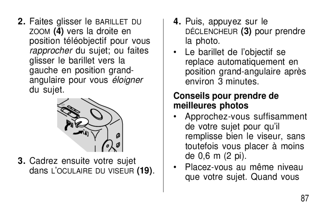 Kodak F600Zoom manual Conseils pour prendre de meilleures photos 