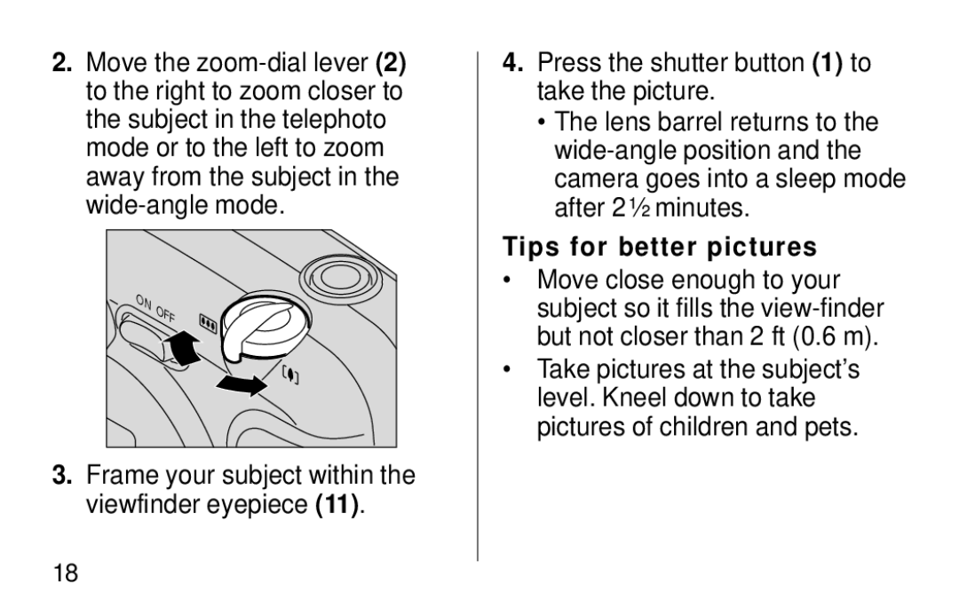 Kodak F620 Zoom manual Tips for better pictures 