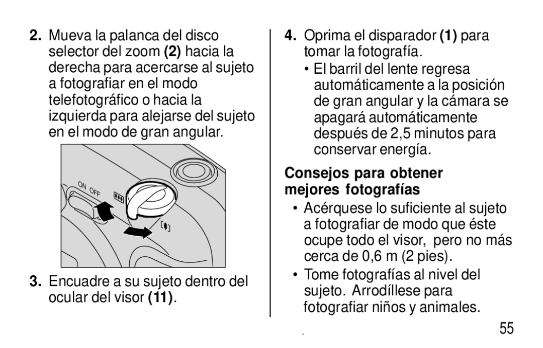 Kodak F620 Zoom manual Consejos para obtener mejores fotografías 