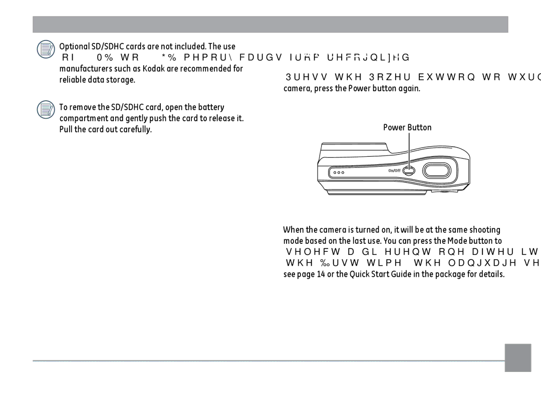 Kodak FD3 appendix Turning On and Off 