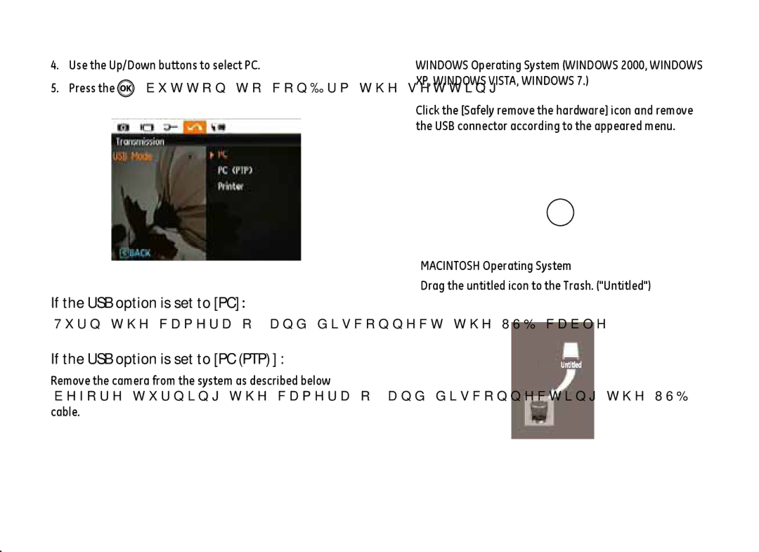 Kodak FD3 appendix If the USB option is set to PC PTP 