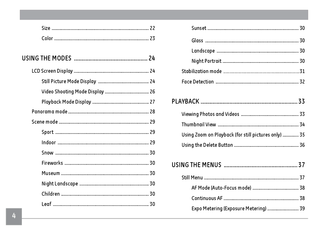 Kodak FD3 appendix Video Shooting Mode Display 