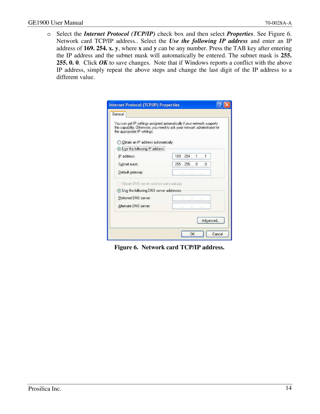 Kodak GE1900C user manual Network card TCP/IP address 