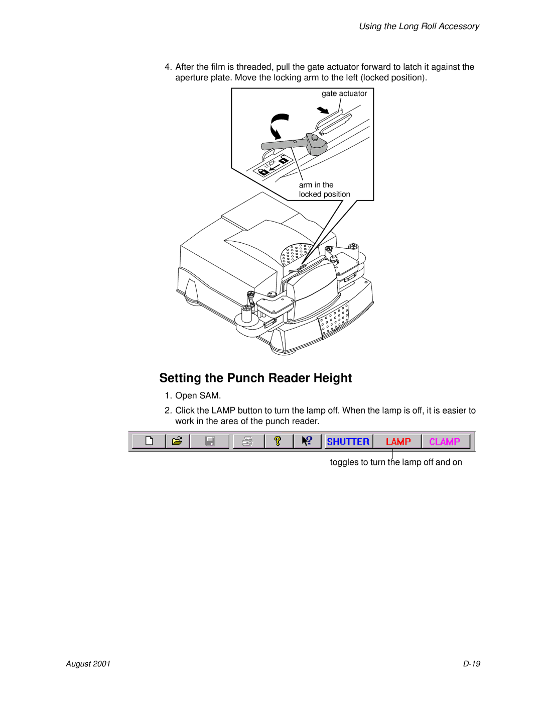 Kodak HR 500 manual Setting the Punch Reader Height 