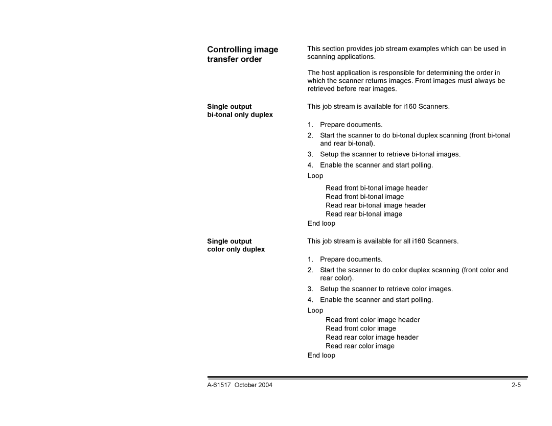 Kodak i100 Series manual Controlling image transfer order 