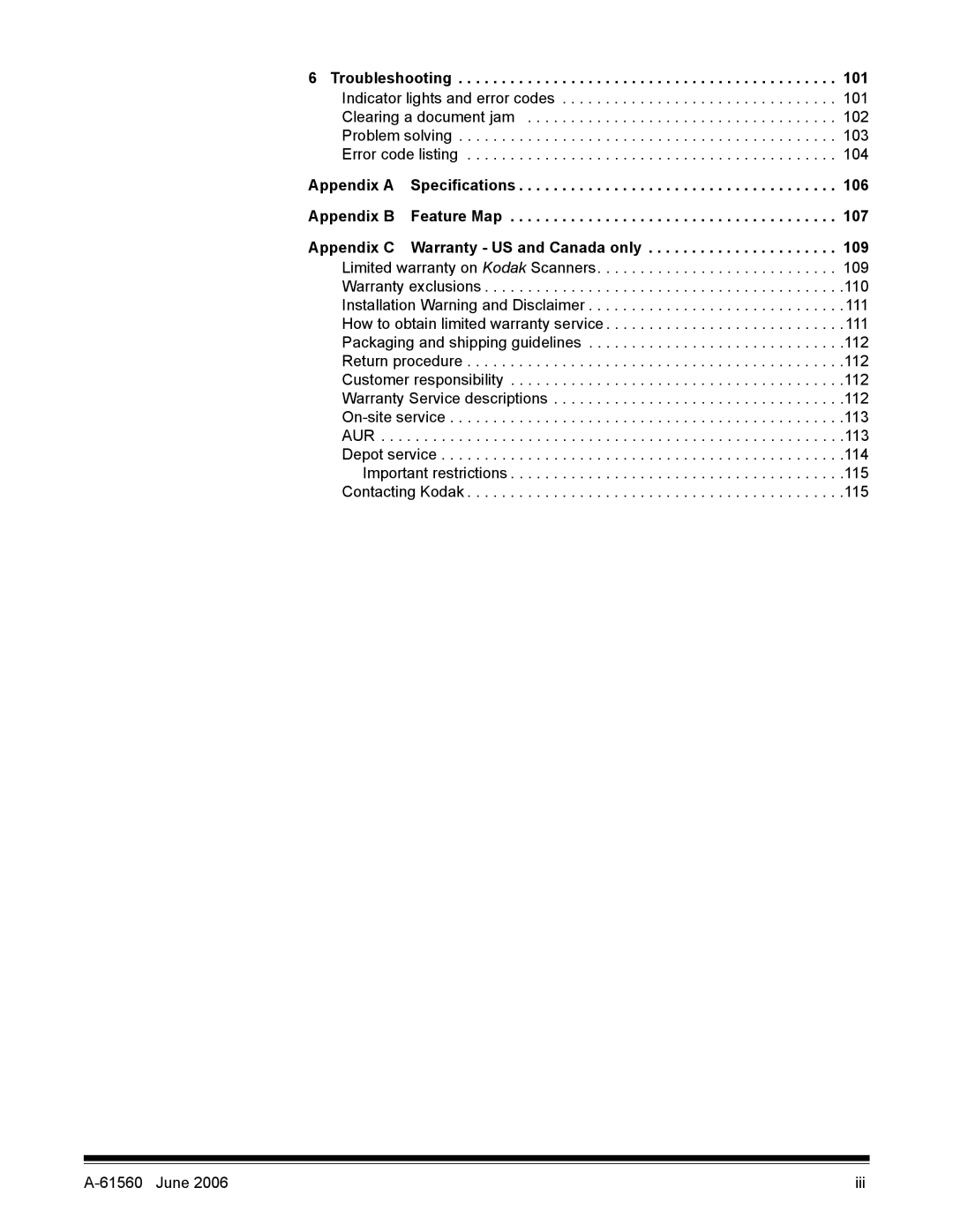 Kodak i1200 manual Troubleshooting 