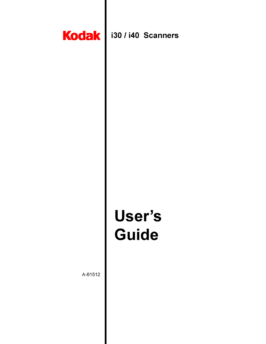 Kodak i30 / i40 manual User’s Guide 