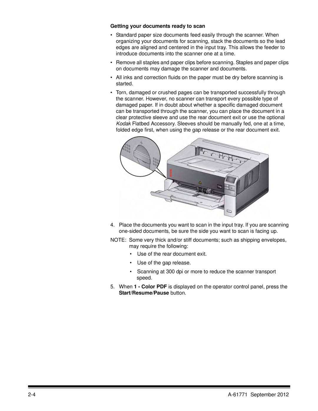 Kodak I3200, I3400 manual Getting your documents ready to scan 