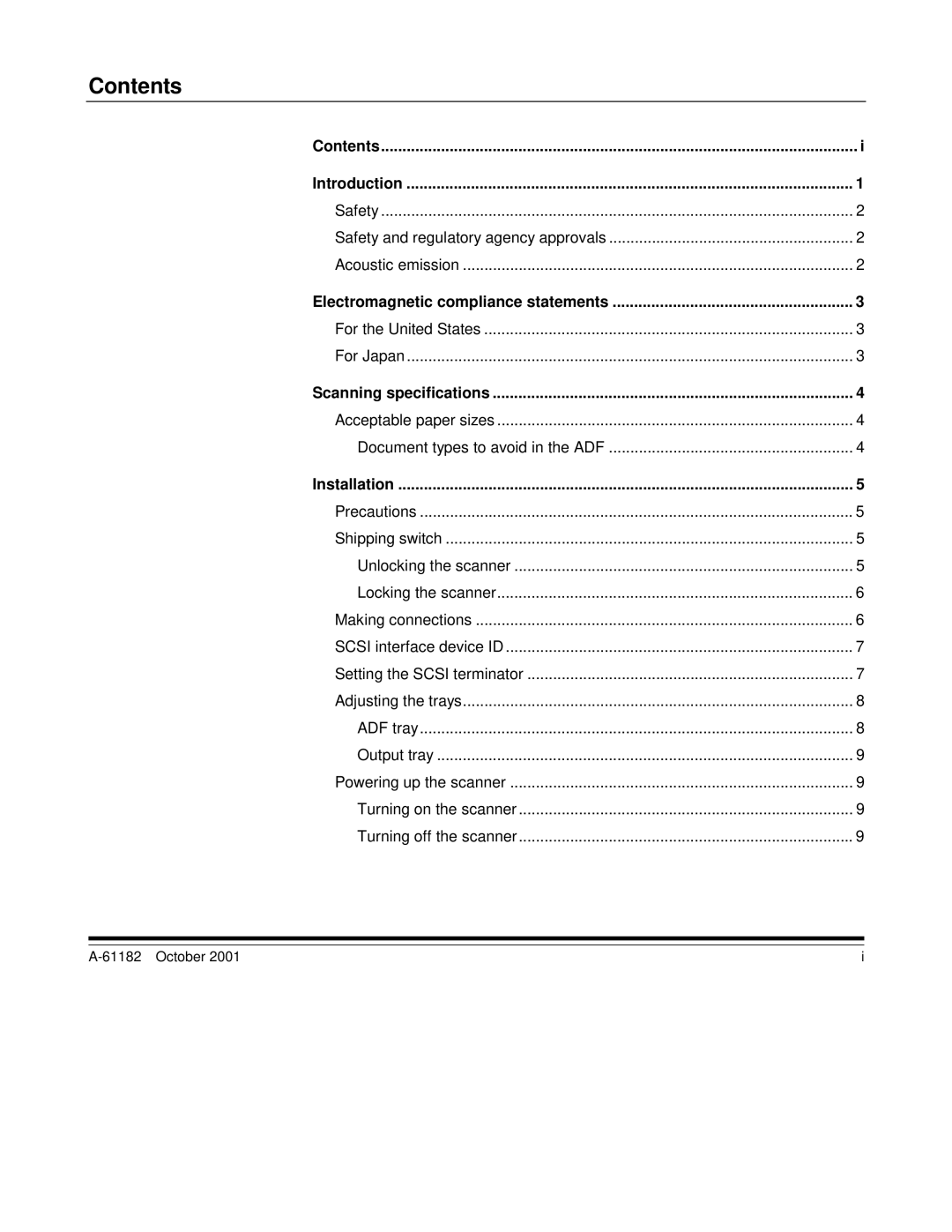 Kodak i60, i50 manual Contents 