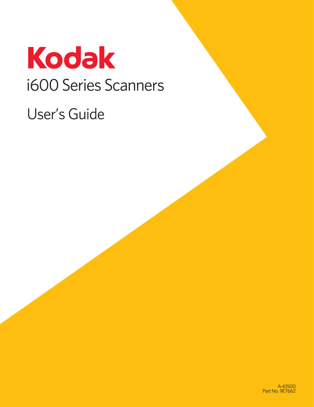 Kodak i600 Series manual 