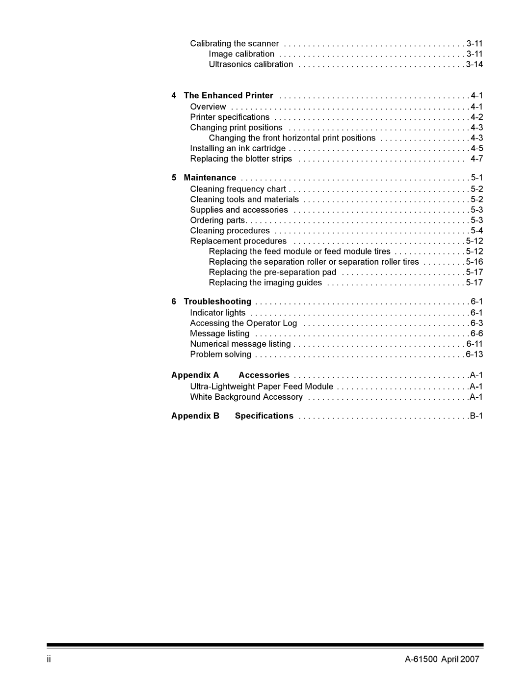 Kodak i600 Series manual Appendix a 