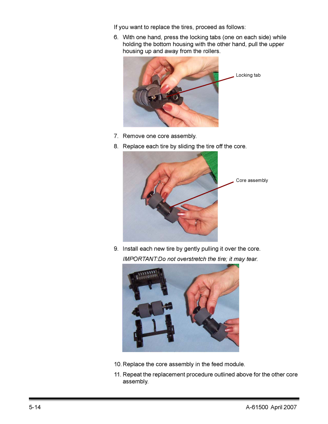 Kodak i600 Series manual Locking tab 