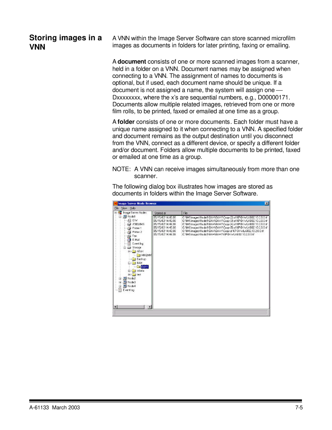 Kodak I7300 manual Storing images in a, Vnn 