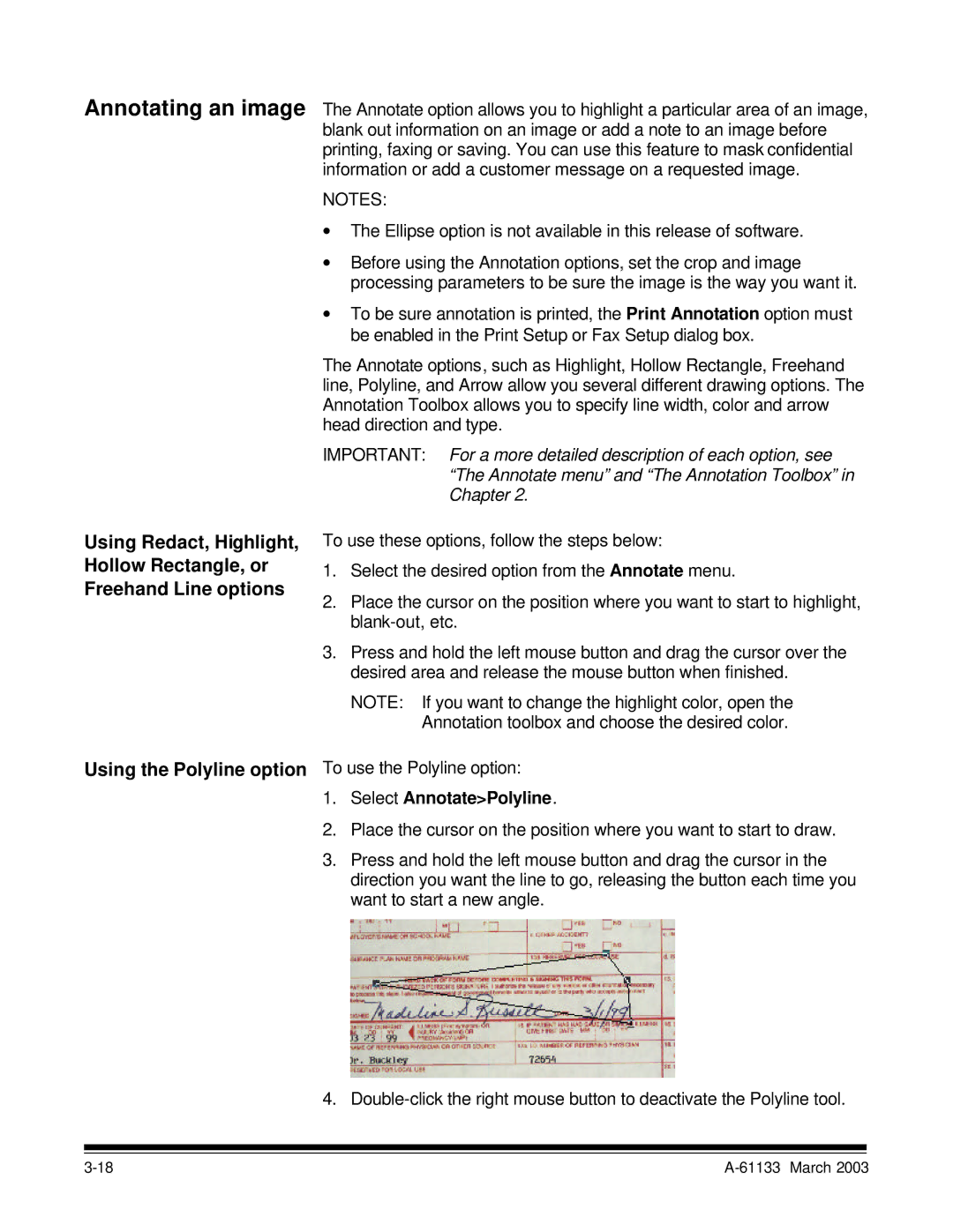 Kodak I7300 manual Select AnnotatePolyline 