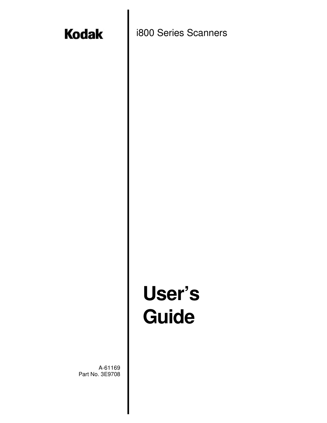 Kodak i800 Series manual User’s Guide 