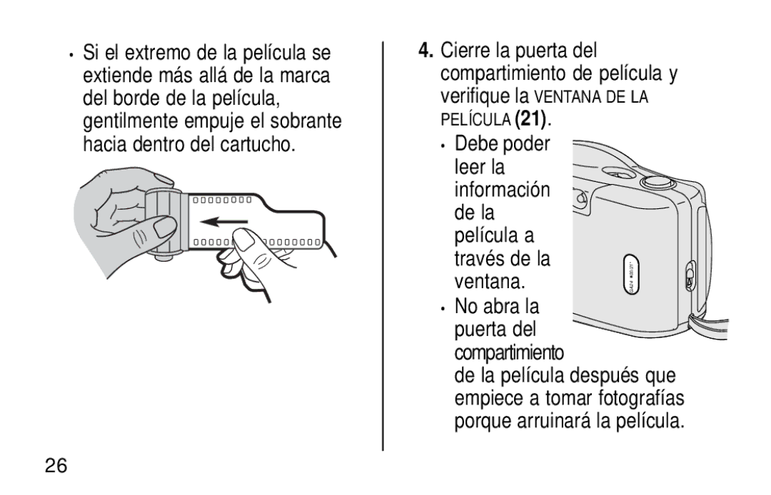 Kodak KB18 manual Través de la 