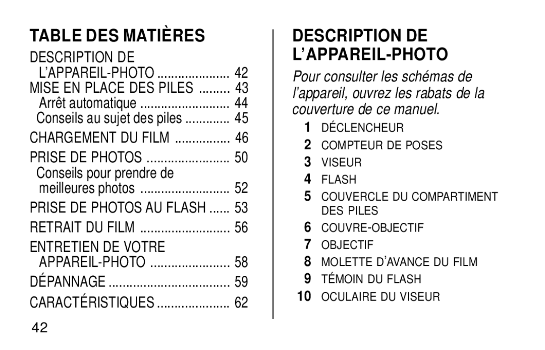 Kodak KB18 manual Table DES Matières, Conseils pour prendre de 