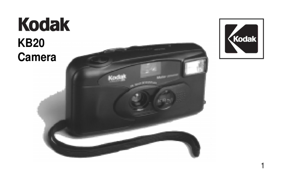 Kodak manual KB20 Camera 