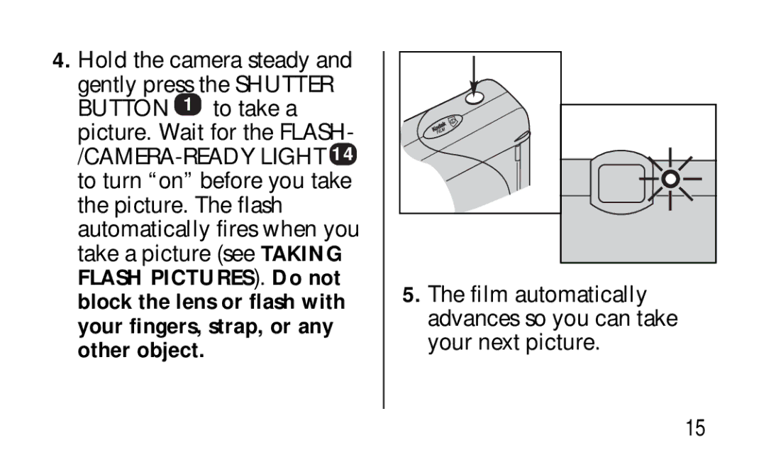 Kodak KC50/55 manual Hold the camera steady 