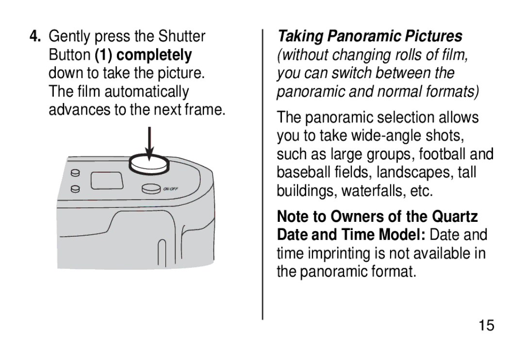 Kodak KD40 manual On/Off 