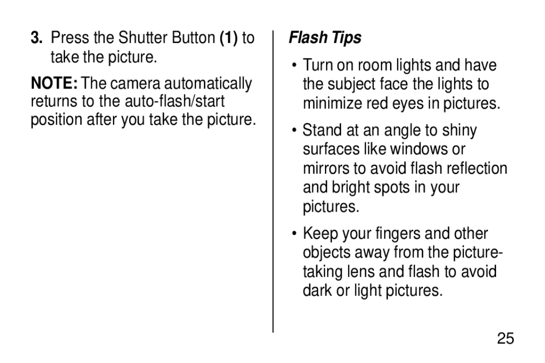 Kodak KD40 manual Flash Tips 