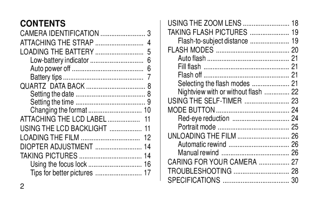 Kodak KE115 Zoom manual Contents 