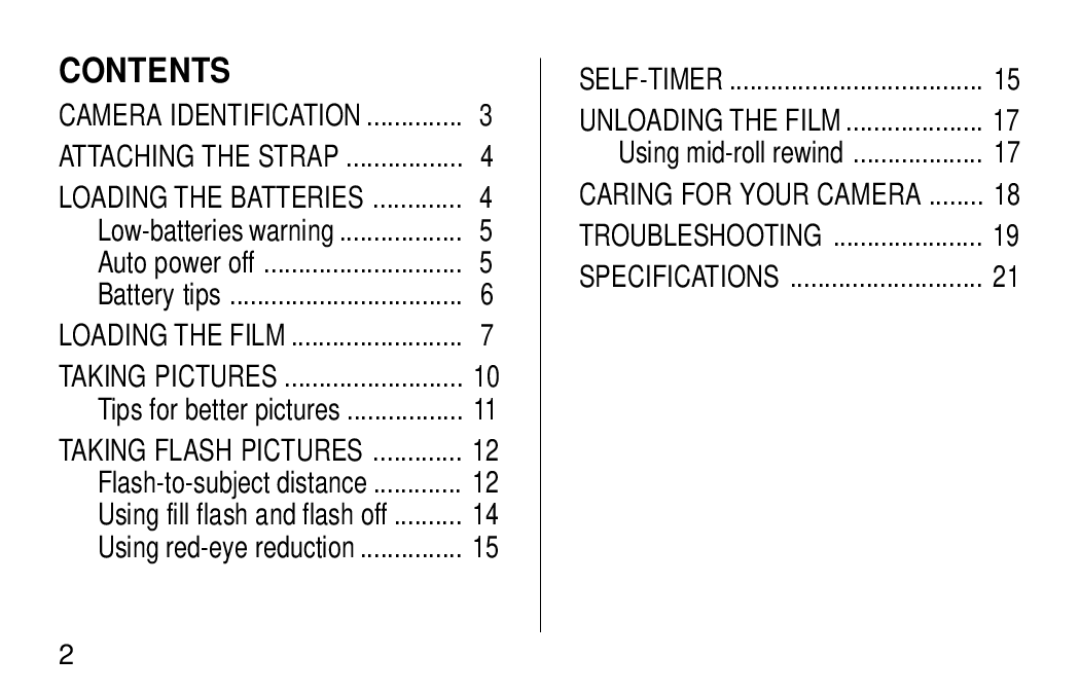 Kodak KE30 manual Contents 